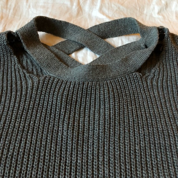 Distressed Gray Sweater - Picture 3 of 8